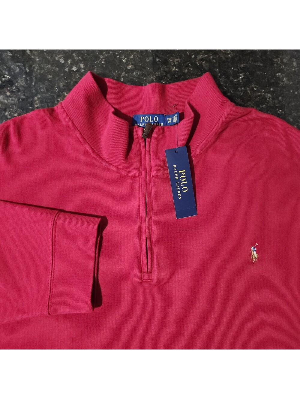 NWT Polo Ralph Lauren ¼ Zip Estate Rip Pullover Sweater Preppy Casual Golf 6XB